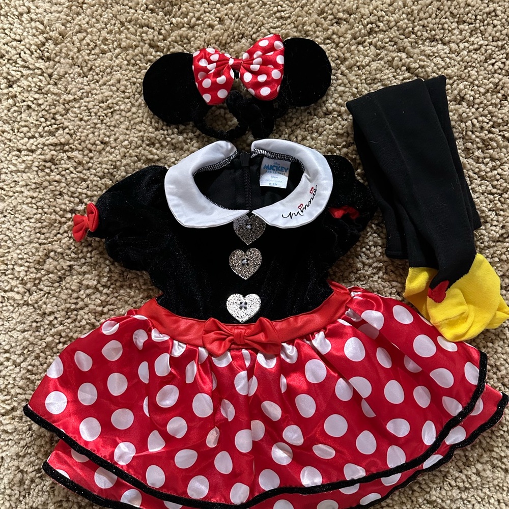 Disney Red and White Halloween Costume with Polka Dots